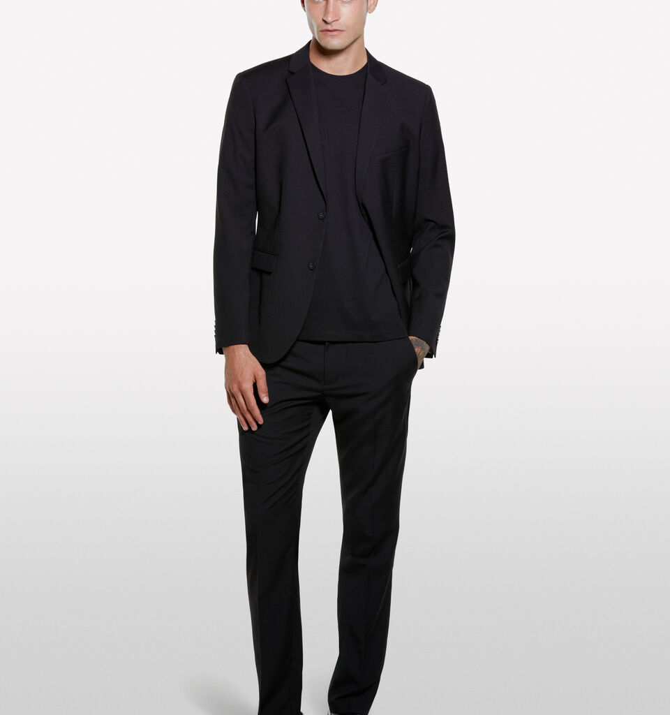 T-shirt a maniche corte regular fit nera - t-shirt a manica corta da uomo - Nero | Sisley image number 1